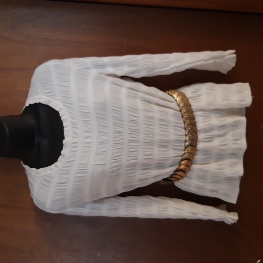 Vintage Gold Tone Medallion Stretch Belt